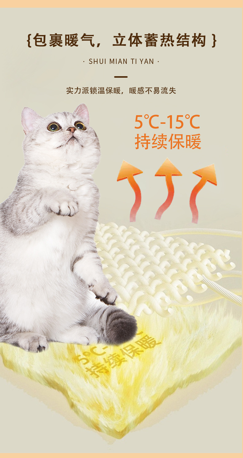 冬季保暖贝壳半封闭猫窝宠物猫床半包围狗窝狗床封闭式猫咪窝详情6