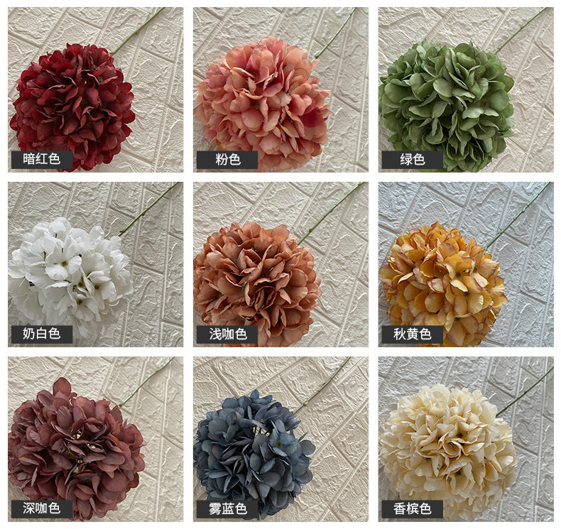 棒棒糖绣球家居摆设仿真插花结婚礼堂装饰假花婚庆花排新娘手捧花详情14