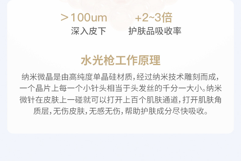 家用面部微晶纳米导入仪冻干粉精华纳米微针美容仪器红蓝光水光枪详情11