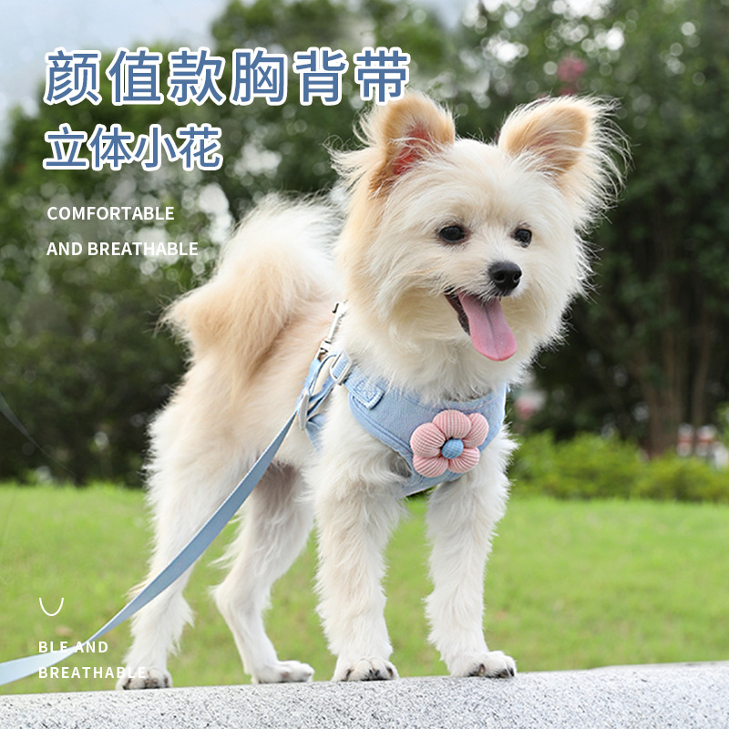 Pet leash for going out, dog chest and back, pet clothes, dog leash for walking, half-pack cat leash pic 11