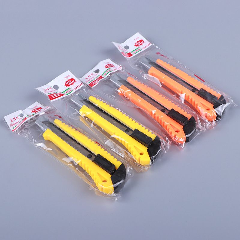 Bagged plastic push utility knife, multi-purpose convenient wallpaper cutting knife, office art stationery unboxing paper cutting knife pic 24
