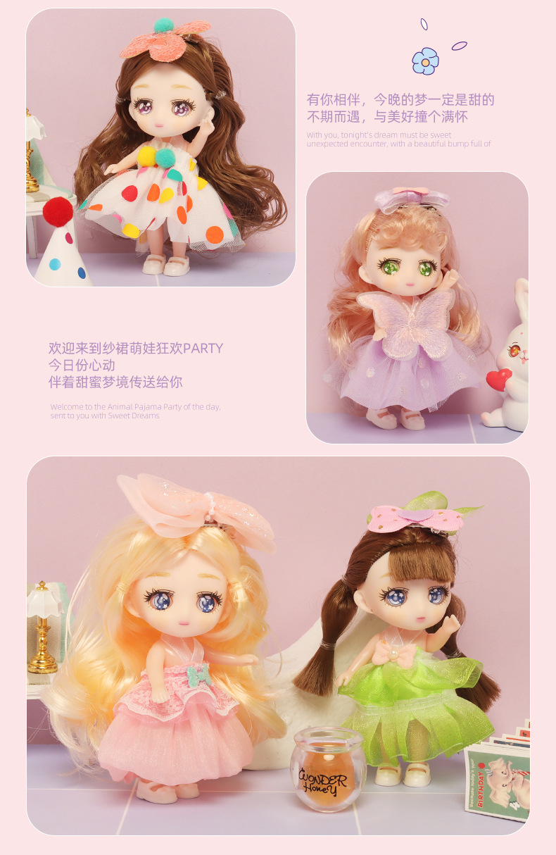 Available in stock: Kaihuanba Princess Wedding Sand Doll, 21-joint 3D real eye doll, little girl toy birthday gift pic 7