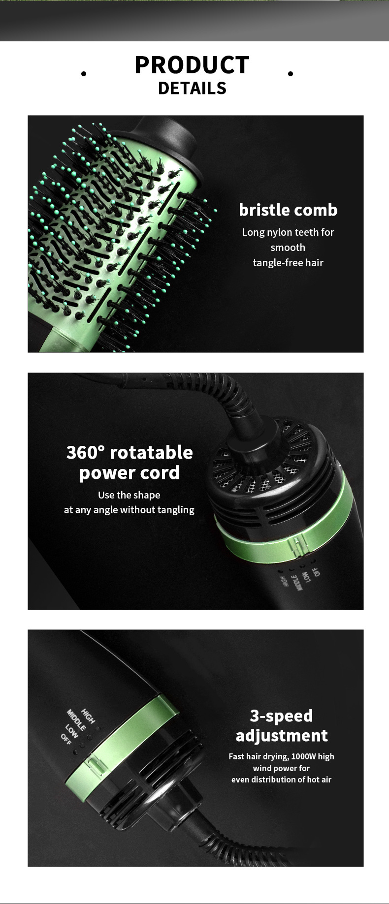 跨境外贸三合一多功能卷发棒热风梳美发造型直发梳子卷直发吹风梳P52详情8