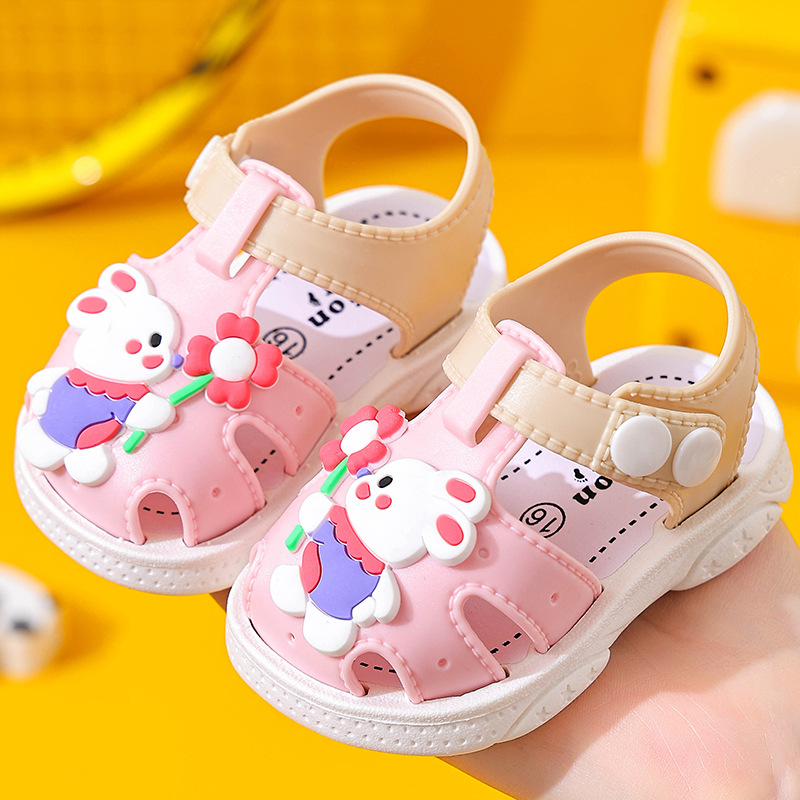儿童凉鞋卡通幼儿包头洞洞鞋男童宝宝室内防滑软底女童沙滩鞋夏季详情11