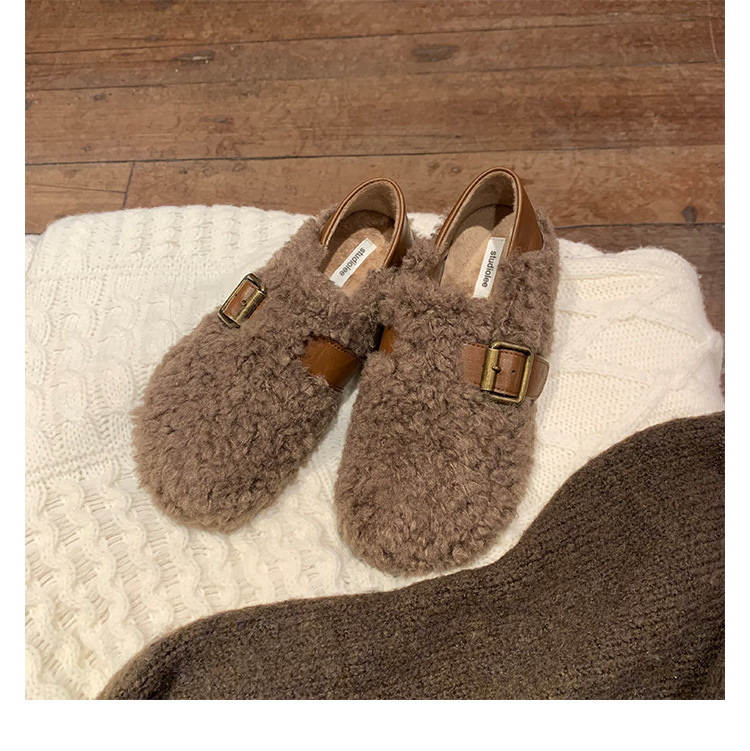 Warm and cozy plush slippers for women, winter home cotton slippers, warm and comfortable, anti-slip thick-soled plush slippers for women pic 20