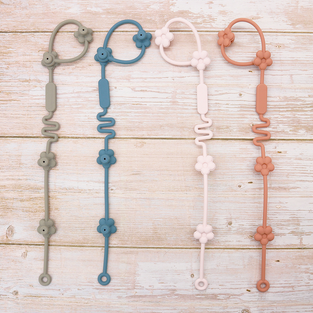 Baby silicone teething chain pacifier anti-drop rope, baby flower style car hanging multi-functional anti-loss rope, hanging rope pacifier chain pic 7