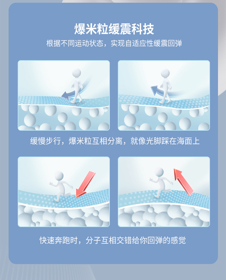 鞋垫bosst男女士踩屎感运动休闲减震透气吸汗防臭高弹舒适批发透详情4