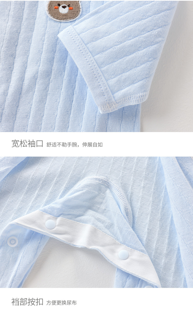 婴儿夏季衣服新生儿连体衣薄款纯棉a类无骨空调服0-3岁宝宝衣服详情14