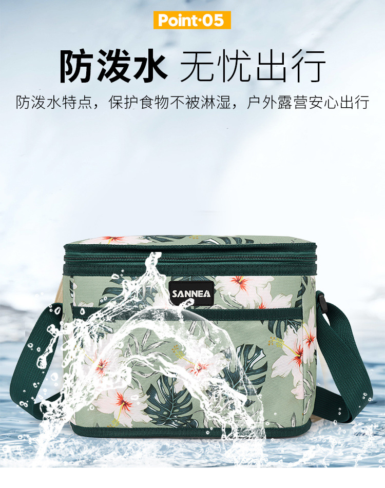 SAN Neng Cross-border thickened lunch bag, hand-held outdoor ice pack, new insulated bag, large capacity lunch box bag, picnic ice pack pic 9