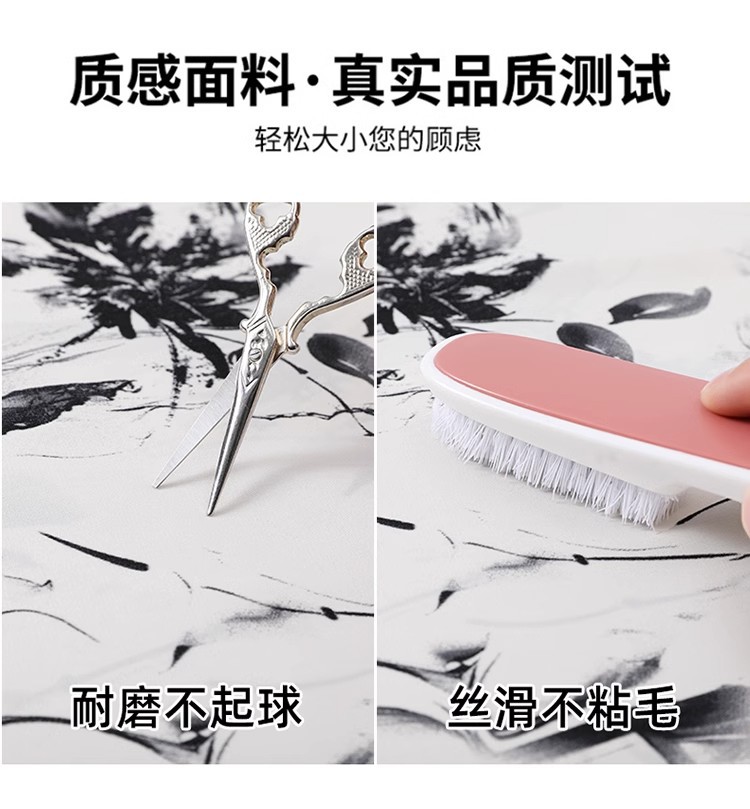 国潮水墨画印花冰丝阔腿七分裤子女夏季薄款2024新款高腰宽松垂感裤裙详情13