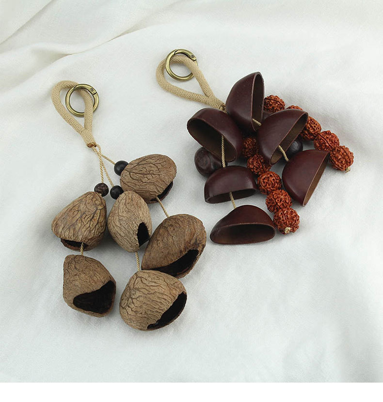 森系果壳摇铃包挂手工风铃音疗愈挂铃钥匙扣车挂植物果实原料挂件详情1