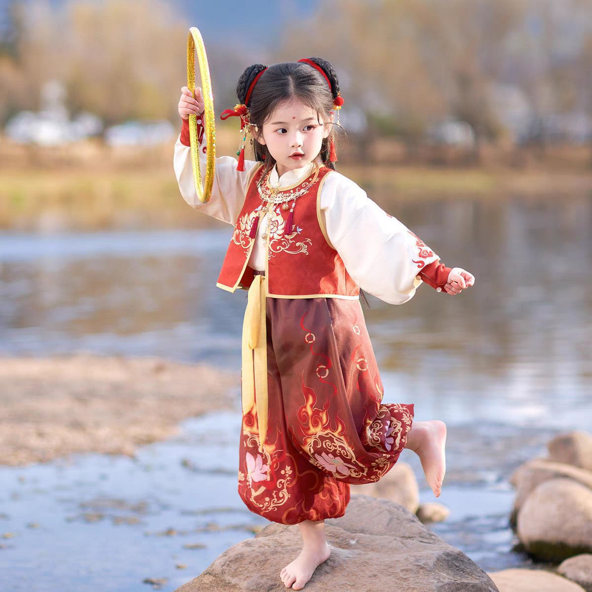 国潮儿童汉服服装中国套装国潮女童春装中式服男童详情11