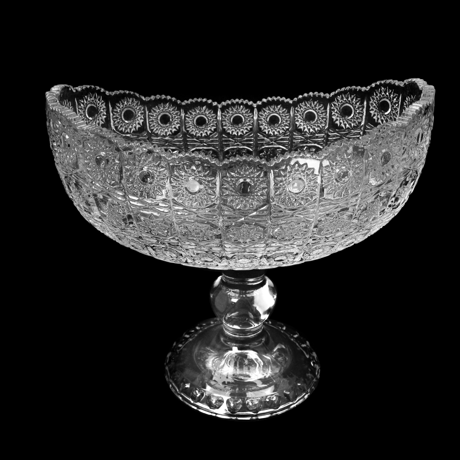 太阳花玻璃脚水果盘果斗糖缸成套系列中东跨境热销详情10