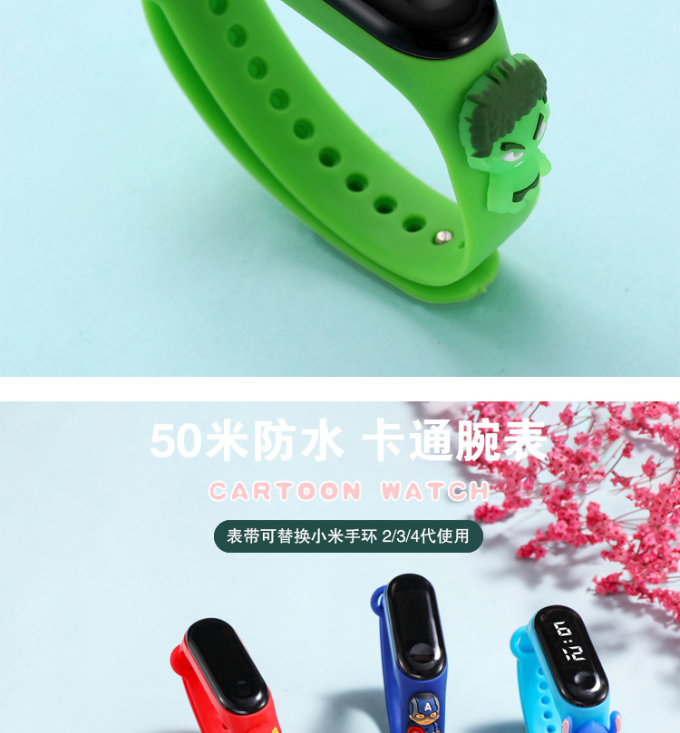 【M3】现货卡通公仔儿童手表创意个性运动触控电子LED 防水手环表详情12