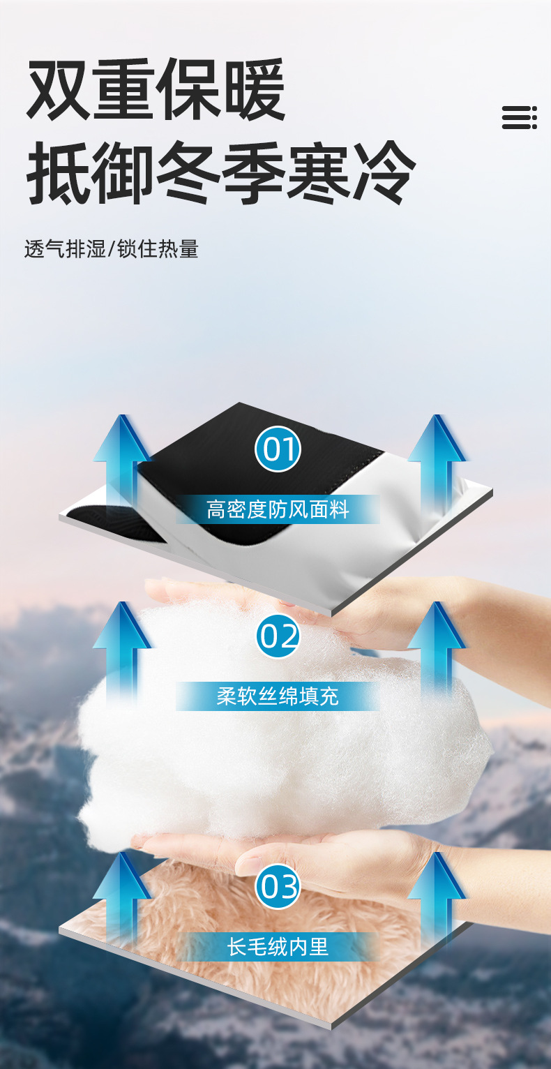 成人滑雪手套现货批发加绒保暖防风男女通用款冬季滑雪骑行必备详情5