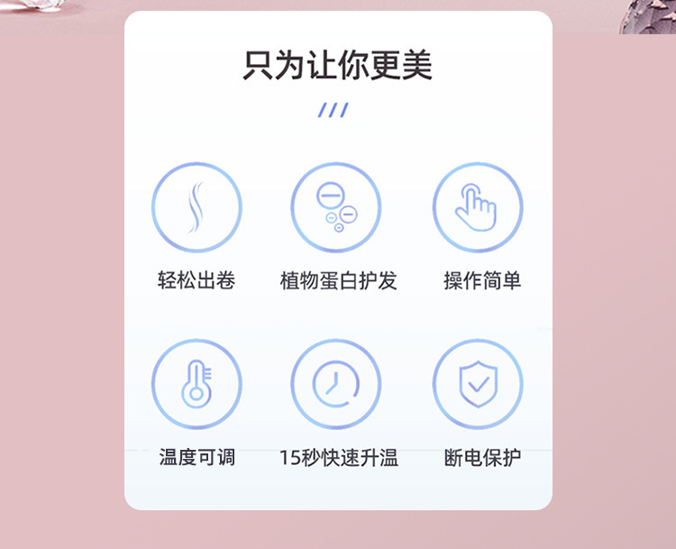 外贸源头厂家28mm自动卷发棒懒人卷发负离子烫发大卷大波浪不伤发详情2