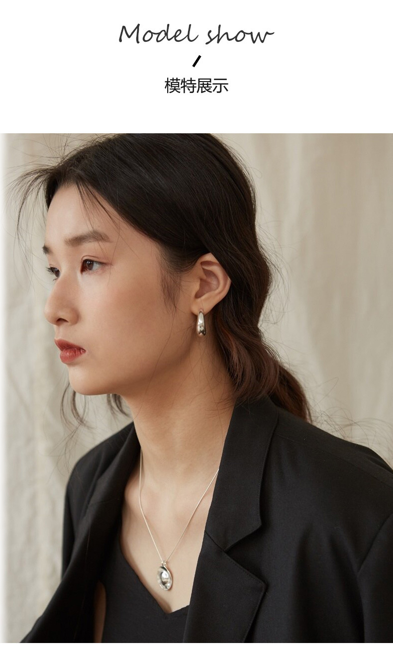 925纯银耳环女百搭度假风耳圈轻奢ins小众耳饰高级感饰品夏季批发详情5
