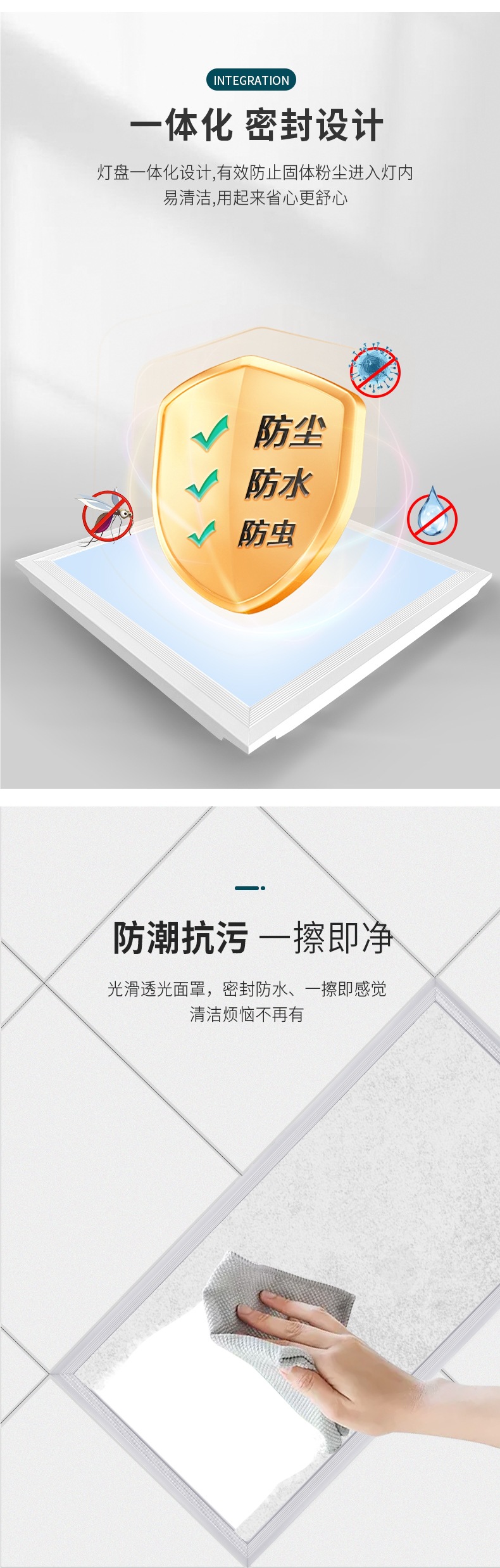 超薄嵌入式led平板灯客厅厨房卫生间吊顶超亮护眼吸顶灯照明灯详情2