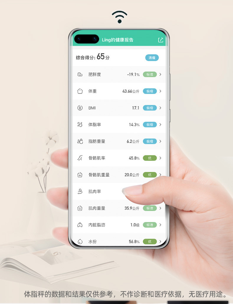 电子秤体脂秤批发家用人体体脂称智能体重秤(支持HUAWEI HiLink)详情10