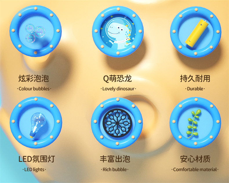 网红泡泡机手持全电动加特林泡泡枪多孔泡泡棒儿童玩具摆地摊批发详情2
