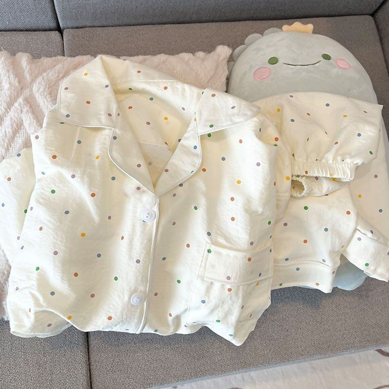Pajama Women Summer Cloud Cotton 2024 New Style sweet and cute cardigan casual short-sleeved and short-shorts home wear set pic 4