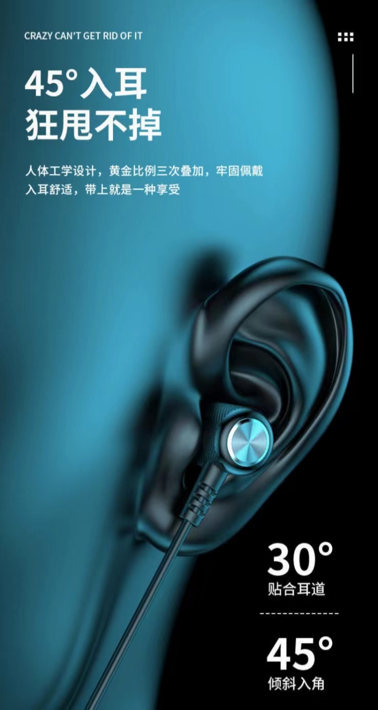 New Bluetooth headphones, in-ear neckband sports headphones, ultra-long standby life, wholesale from General mobile phone Hua pic 5