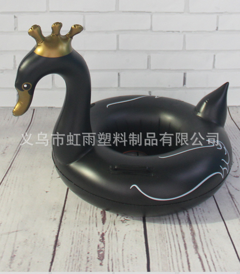 扶手黑天鹅水上充气儿童玩具座圈带翅膀防侧翻游泳圈婴儿坐圈批发详情7
