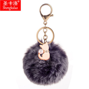 Green mink rabbit imitation rabbit fur ball pendant, artificial fur ball pendant, keychain pendant, luggage hanging decoration, accessories pic 16