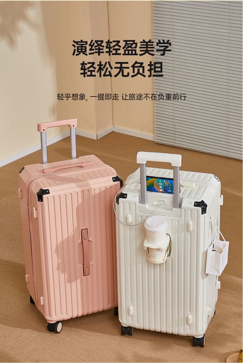 五轮行李箱28寸大容量带包角多功能结实耐用旅行箱24寸密码拉杆箱详情13