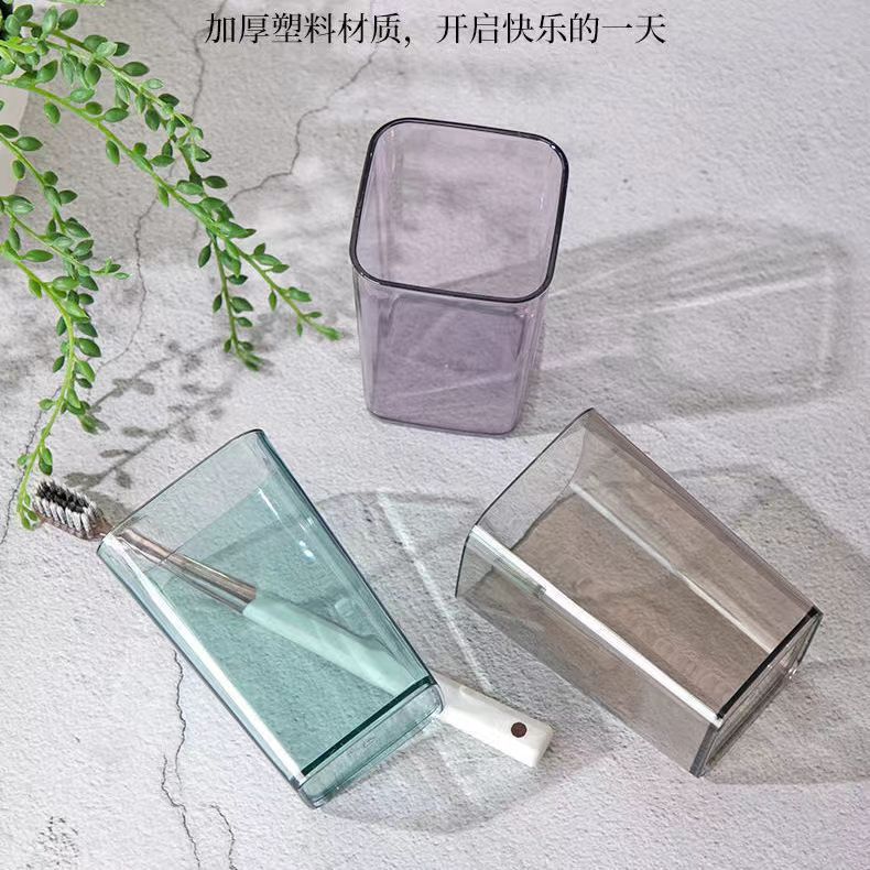 洗漱杯家用杯子西式透明塑料简约情侣刷牙杯学生创意儿童漱口杯详情7