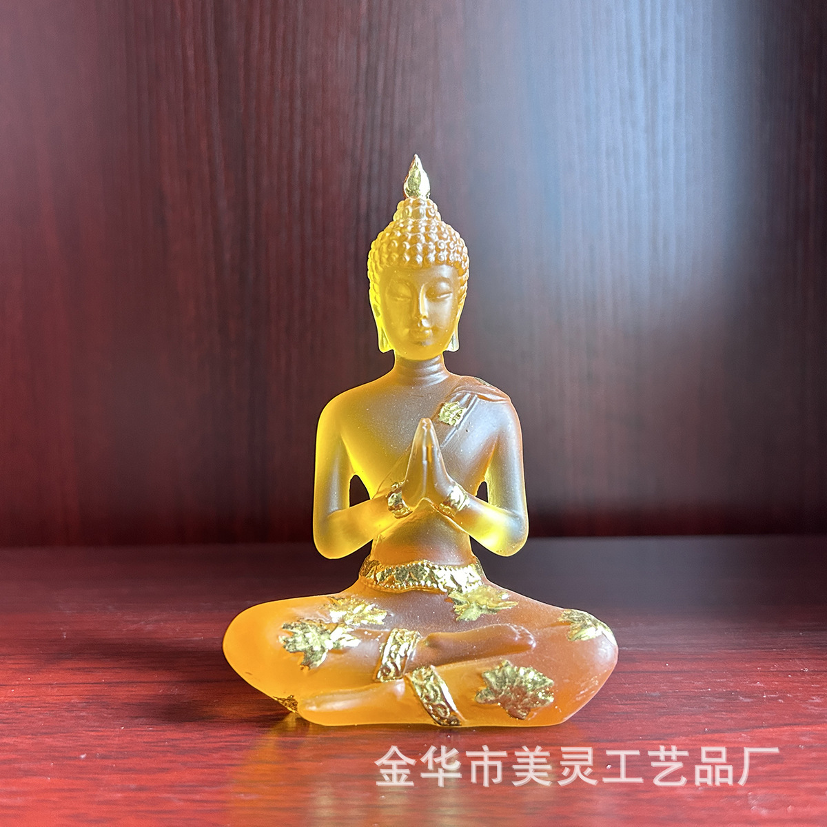 水琉璃佛像合手坐佛跨境热销禅意居家饰工艺品泰式印度佛树脂摆件详情15