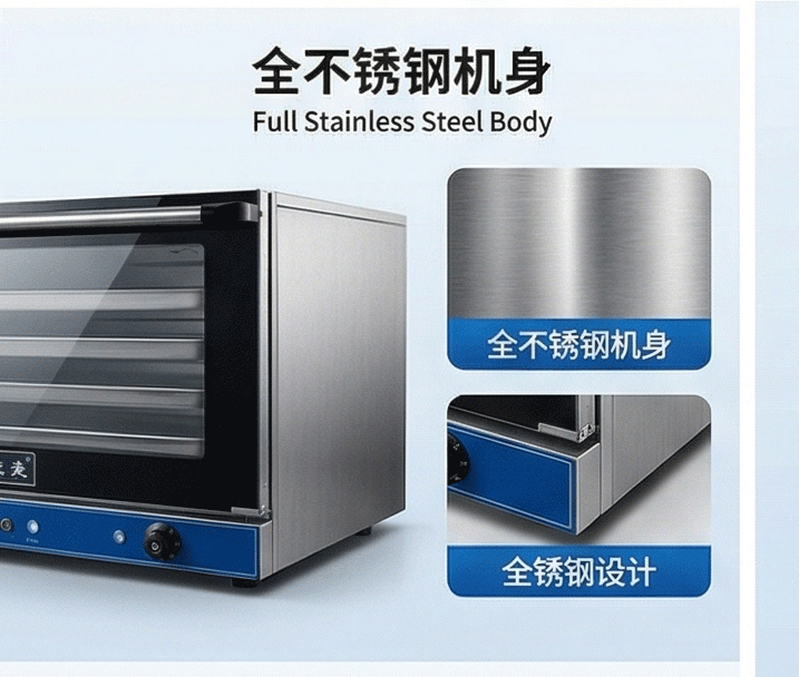 Kaiping commercial kitchen baking electric oven, timed multi-functional, fully transparent hot air circulation oven for baking cakes and egg tarts pic 5
