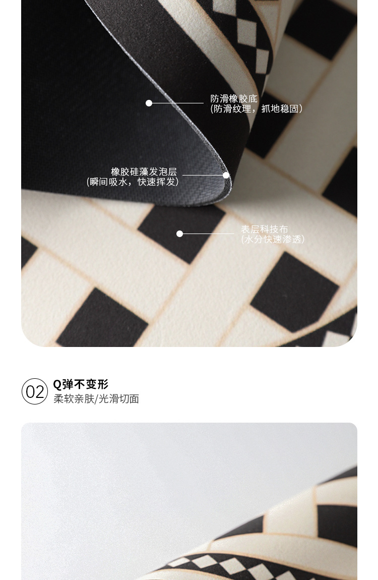 猫和老鼠浴室地垫卫生间淋浴三件套厕所门口吸水速干脚垫厂家直供跨境出口跨境亚马法兰绒万圣节法兰绒印花进门口垫浴室垫吸水防滑详情11