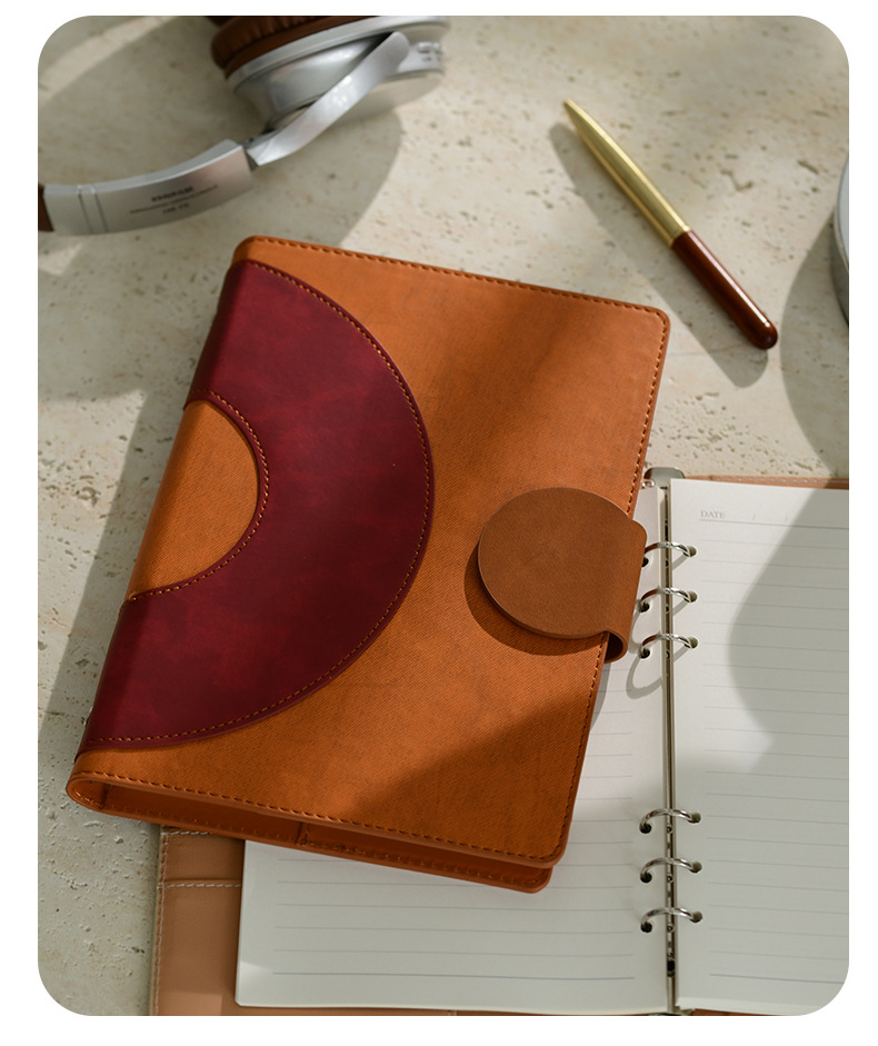 A5高档活页本笔记本本子简约商务办公记事本工作会议记录本印logo详情11