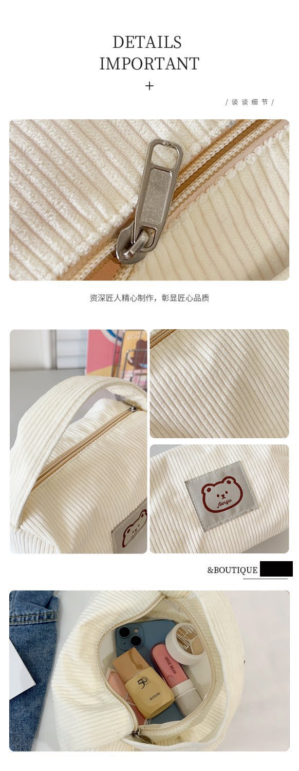 A new large-capacity corduroy bag for women, a versatile single-shoulder crossbody bag for autumn and winter, and a high-end pillow bag for women pic 3