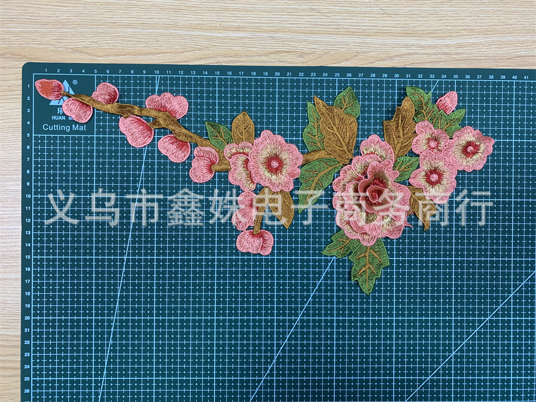 立体花刺绣布贴 中国旗袍汉服花边补丁贴花 服装辅料详情10