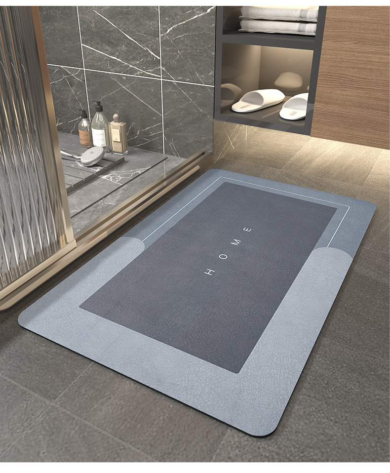 日系简约速干浴室地垫卫生间防滑家用吸水垫来图定制一件代发详情3