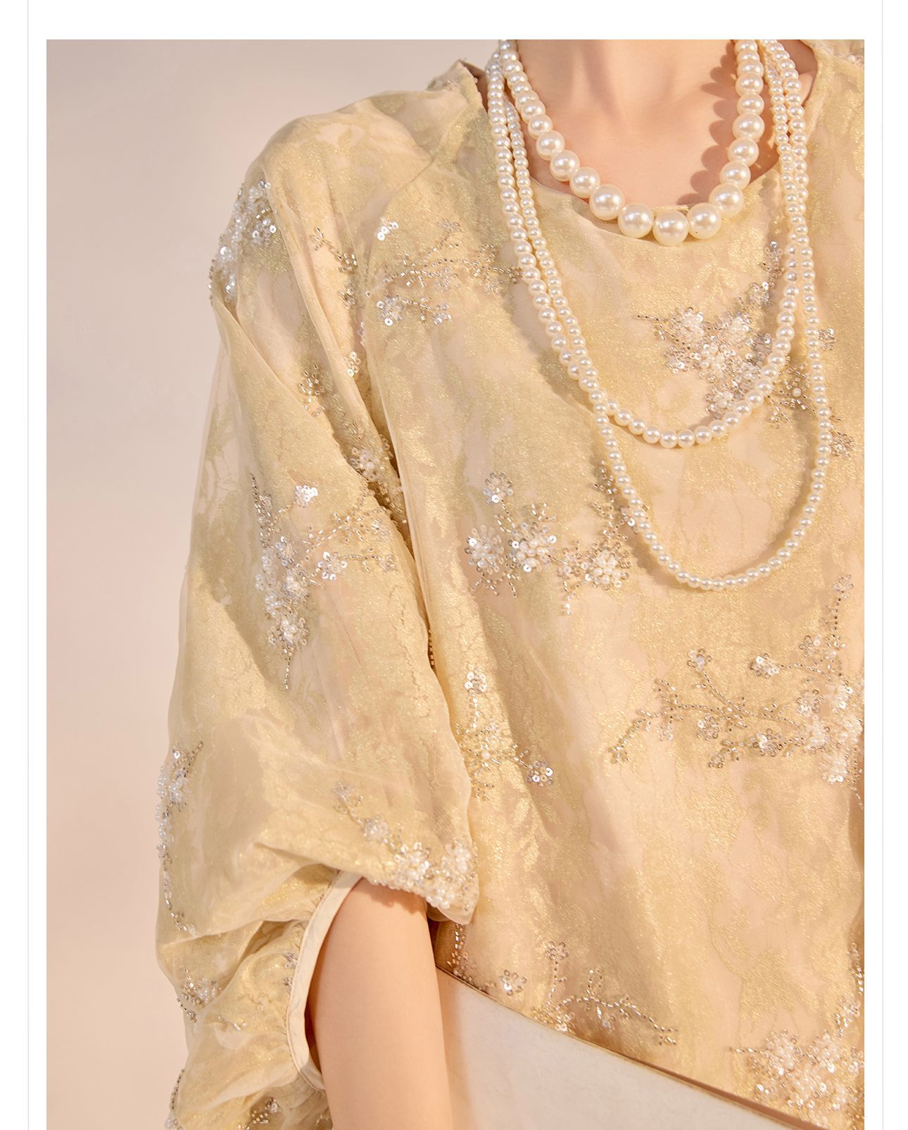 New Chinese-style high-end flower beaded embroidery dress, national style 2025 light luxury design sense elegant long dress N2034 pic 8