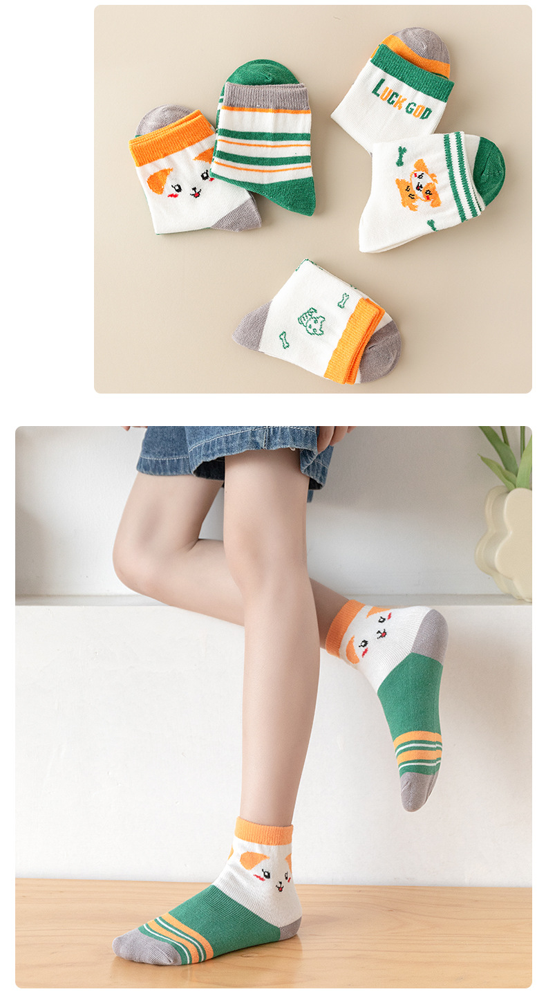 童袜亲肤柔软春秋卡通学生袜小孩子宝宝平板中筒棉诸暨袜子批发详情11