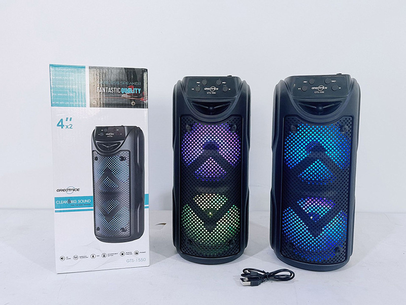 GTS-1550Temu Cross-border Special price outdoor portable Bluetooth speaker, wireless handheld color light high-volume speaker pic 6