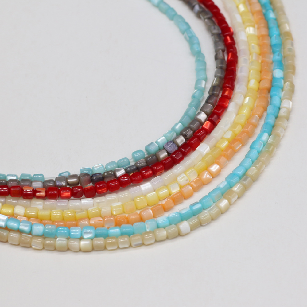 diy beaded jewelry materials, loose beaded bracelet accessories, handcrafted colorful natural freshwater shells, crushed stones, square pic 15