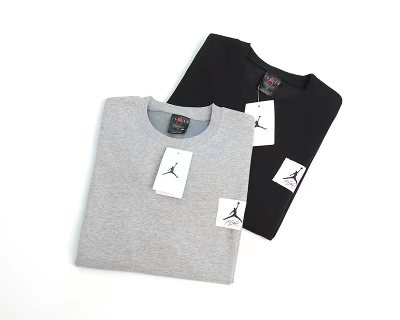 秋季新款海外乔丹AJ男士卫衣飞人贴布绣休闲运动训练情侣套头衫详情1