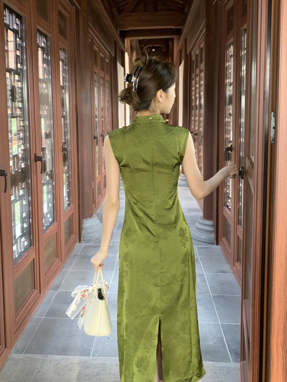 伊茉夏怜语~新中式高端女装连衣裙2024夏季高级感改良女装旗袍裙详情27