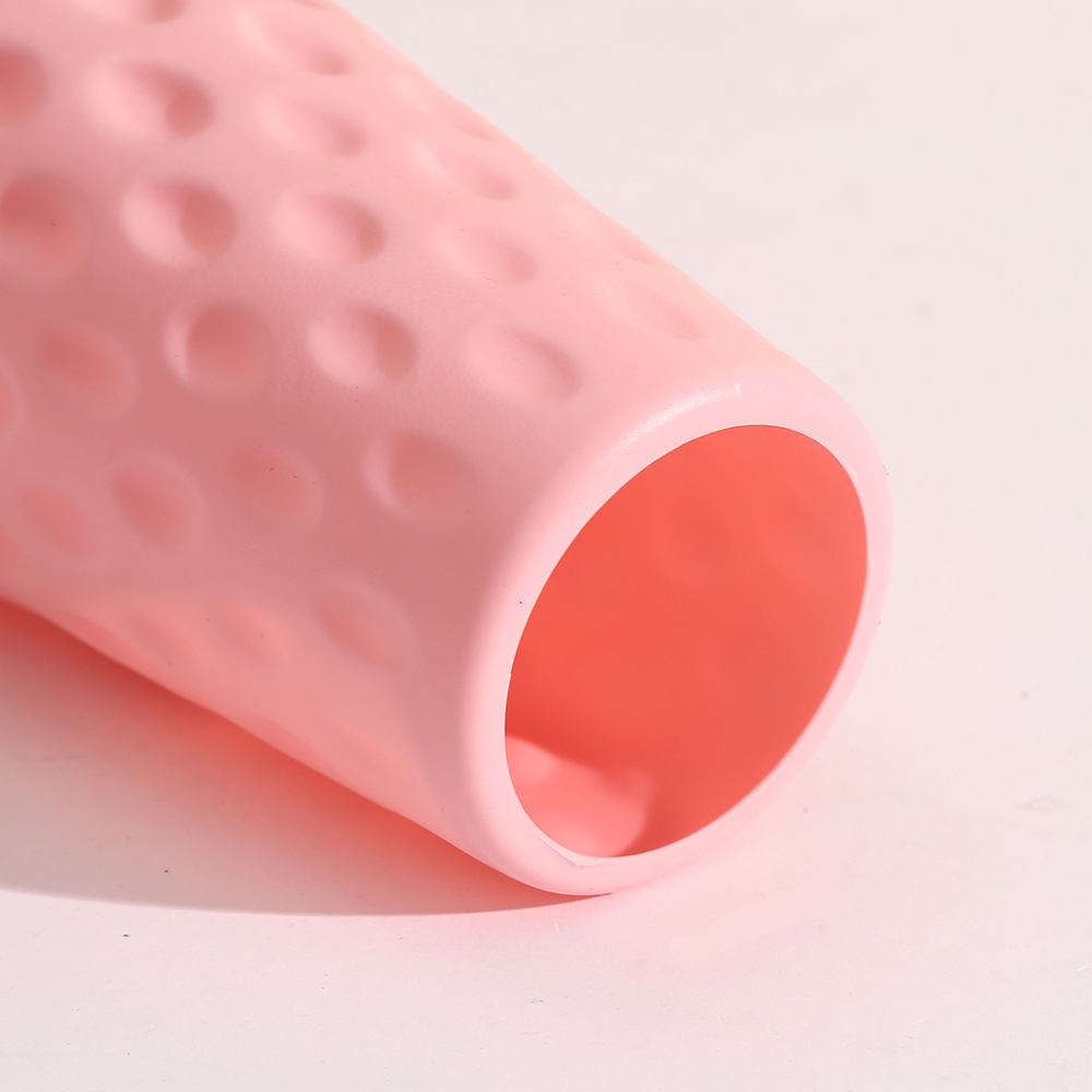 Modern creative simulation flower arrangement vase, simple plastic decorative item for home living room, round-mouthed desktop flower arrangement pic 5