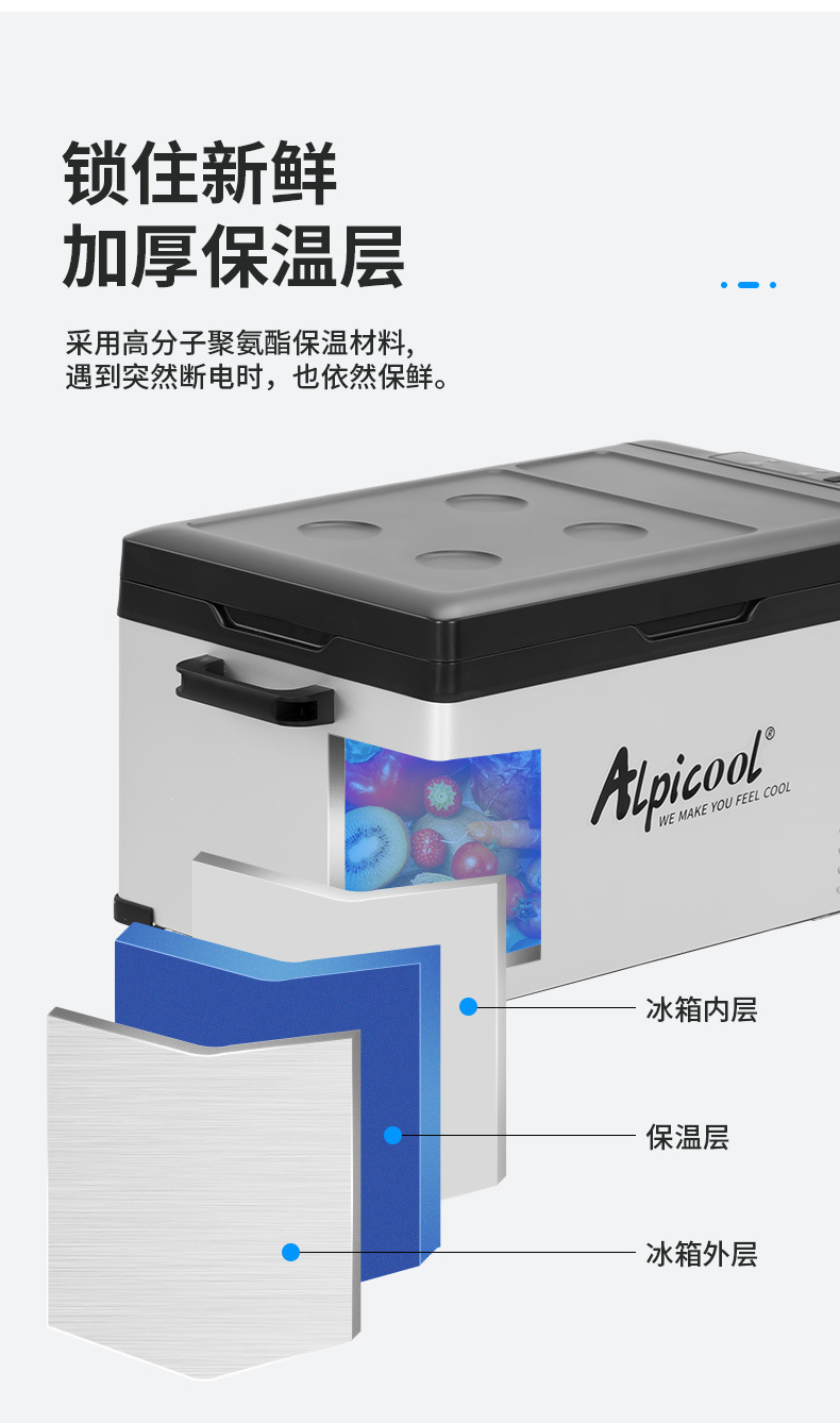 Ice Tiger compressor car refrigerator, suitable for both car and home use, 12V and 24V portable C15 dormitory small refrigerator pic 10