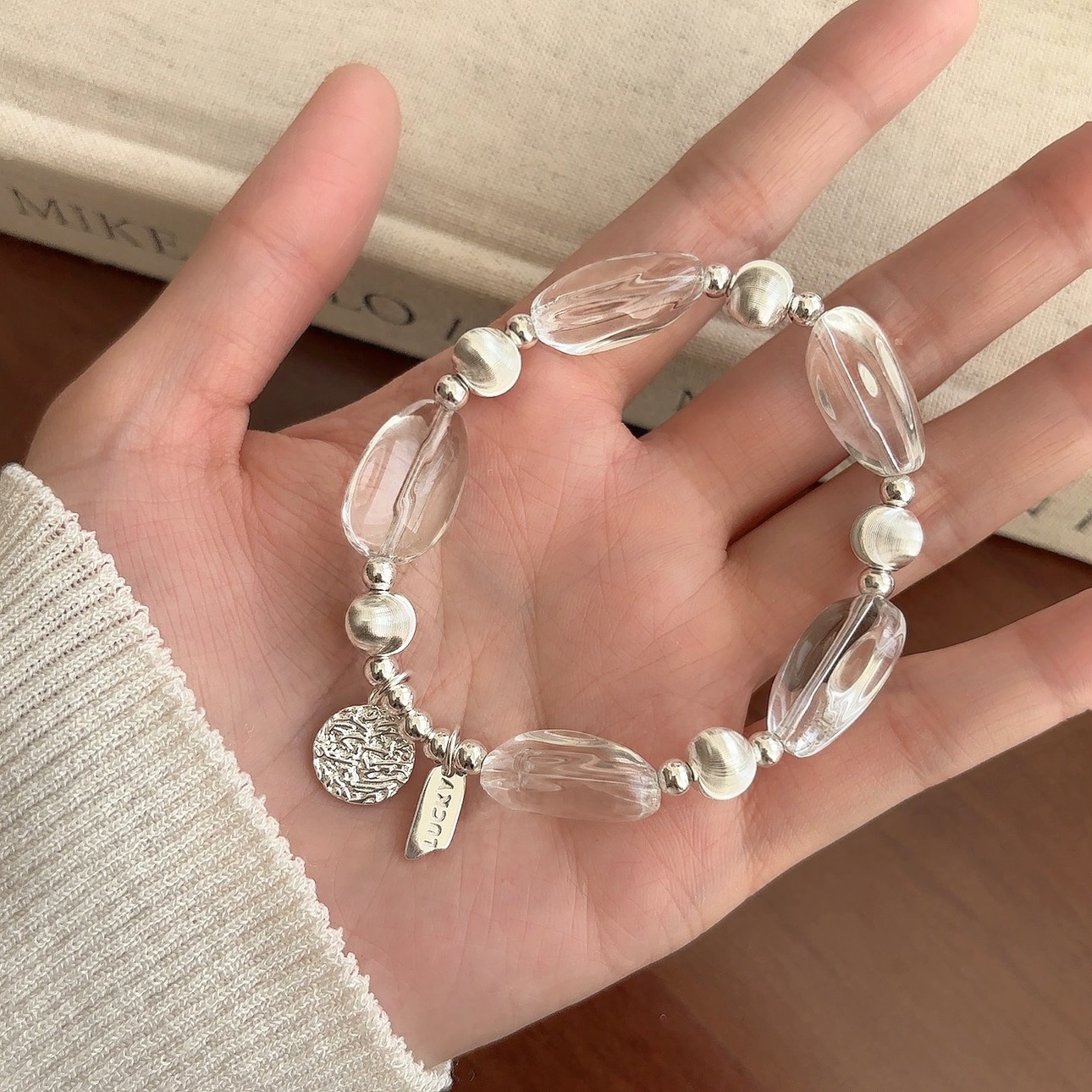 Серебряный кристалл S925, серебряный кристалл, кольцевой браслет с кошачьим глазом pic 4