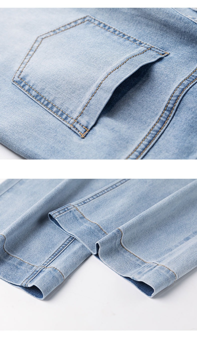 定制加工九分直筒牛仔裤女夏季新款高腰宽松显瘦裤子小个子阔腿裤详情20