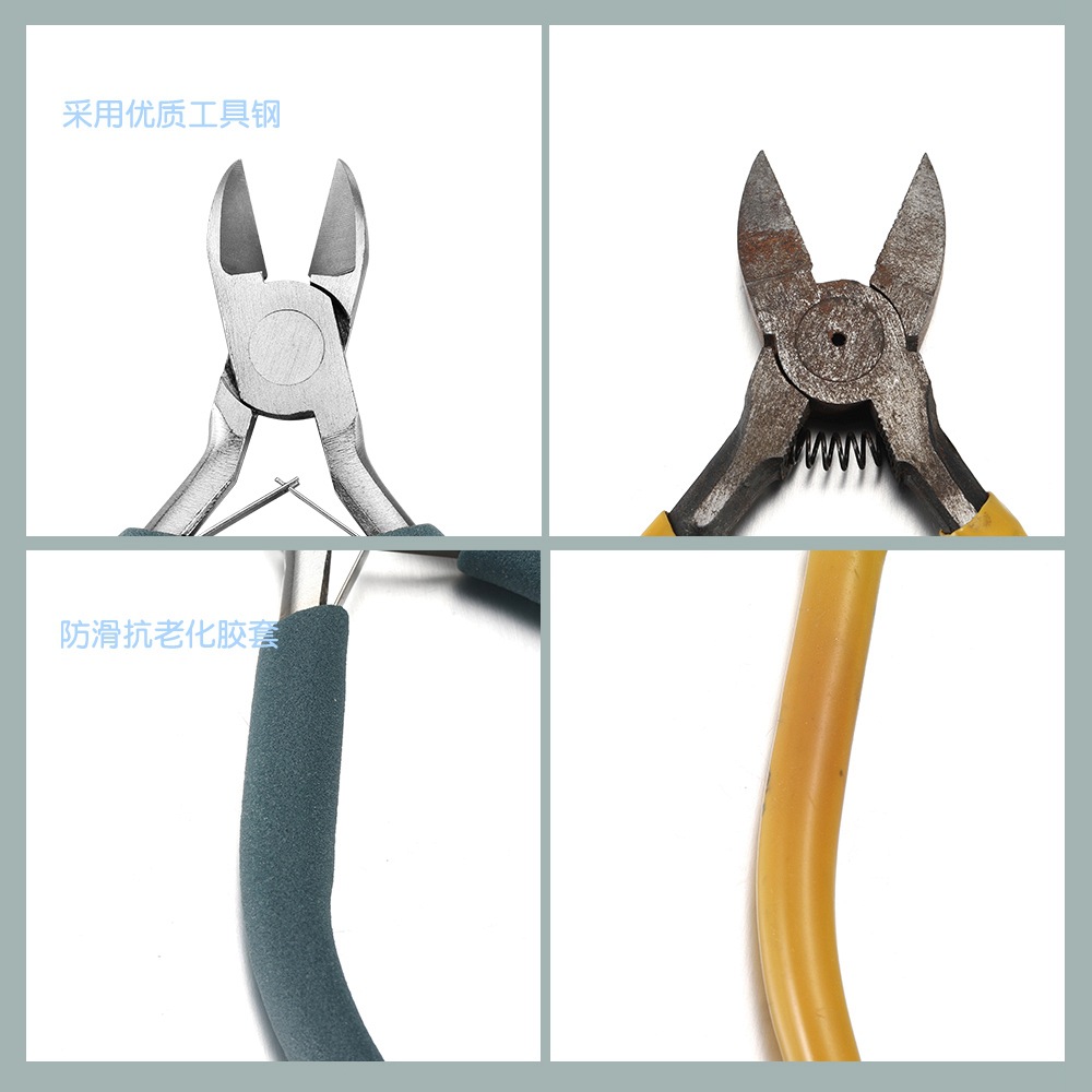 55# steel hand pliers, jewelry pliers, 5-inch mini pliers, chromium-vanadium steel stainless pointed pliers, jewelry tool pliers pic 41