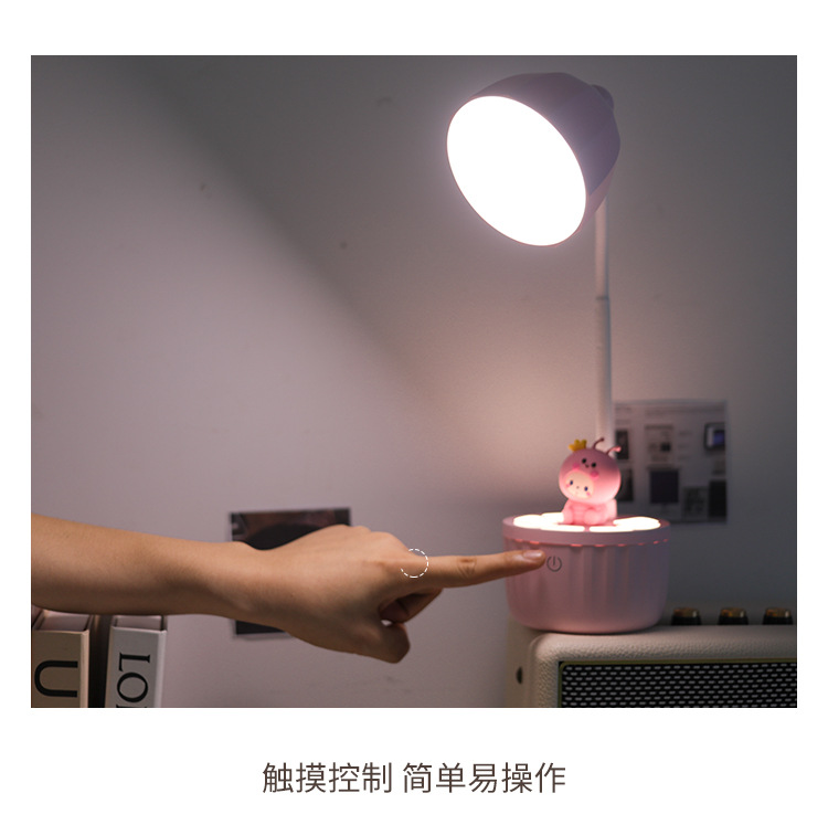 皇冠猴LED护眼学习台灯创意宿舍卧室床头灯学生USB充电阅读灯详情7