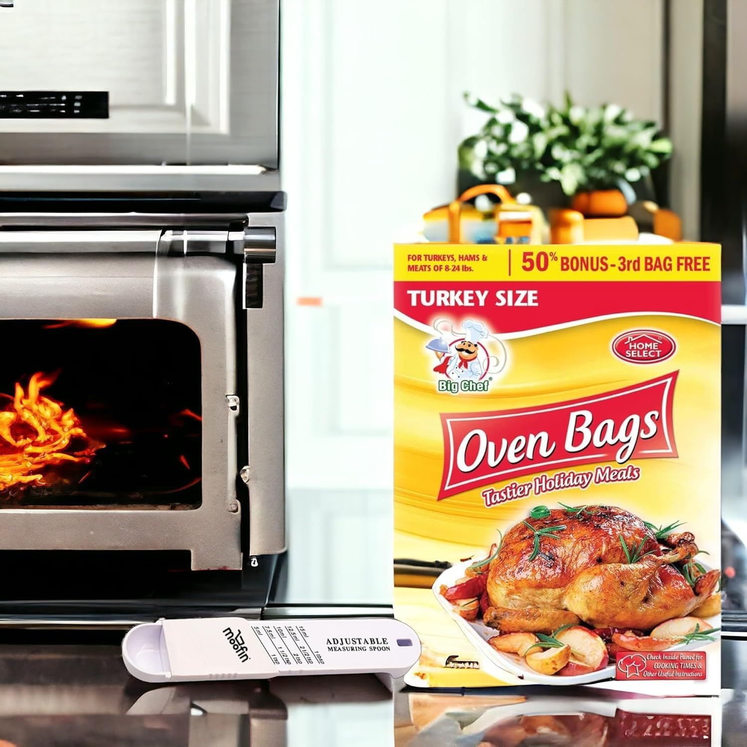 Roast chicken bag烤鸡袋耐高温烤箱袋慢炖锅烹饪加热一次性免洗详情8